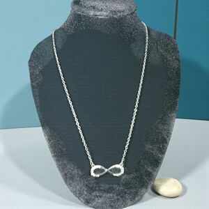 Silver-Tone Infinity Necklace